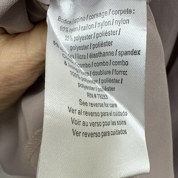 New ALEX EVENINGS Size 4 Beige Sequined-Bodice High-Low Gown Cocktail Dress Midi - Picture 13 of 15